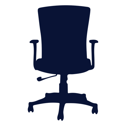 Silueta de silla ergonómica de oficina Diseño PNG