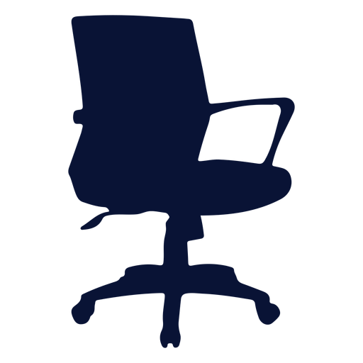 Silhueta de cadeira pequena de escritório Desenho PNG