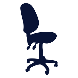 Silhueta de cadeira de trabalho de escritório Desenho PNG