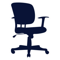 Office task petite chair silhouette PNG Design