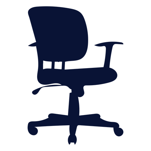 Silhueta de cadeira pequena para tarefas de escritório