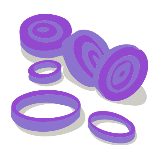 Onion rings isometric PNG Design