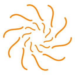 Naranja 2 anillos ola fuegos artificiales chispas trazo Diseño PNG