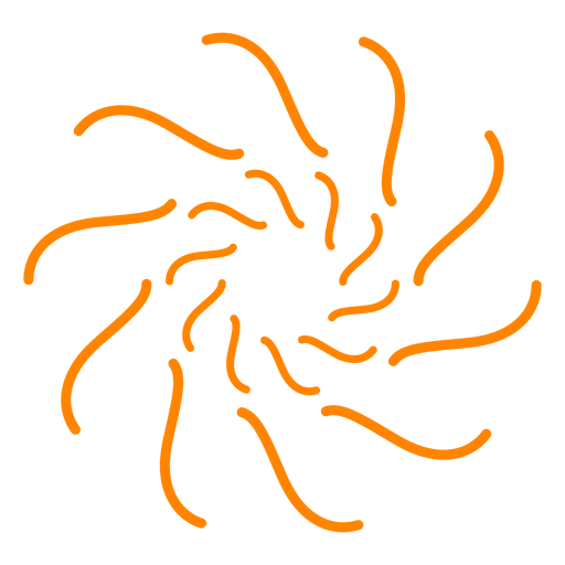 Orange 2 Ringe Wellenfeuerwerk Funkenschlag PNG-Design