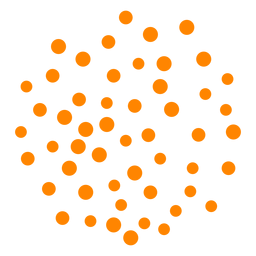 Fogos de artifício pontilhados de laranja golpeiam Desenho PNG