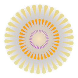 Orange gradient 3 ring firework PNG Design