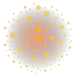 Orange Gradienten-Strobe-Feuerwerk PNG-Design