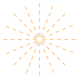 Fogos de artifício laranja com linhas finas e faíscas Desenho PNG