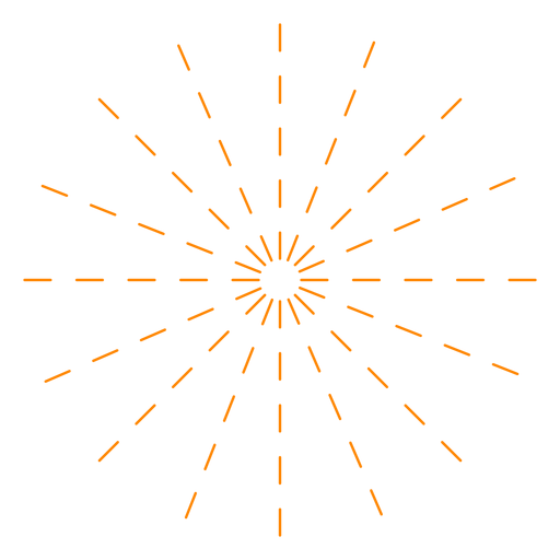 Fuegos artificiales de líneas finas naranjas chispas trazo Diseño PNG