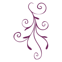 Ornament Strich Blumenwirbel PNG-Design