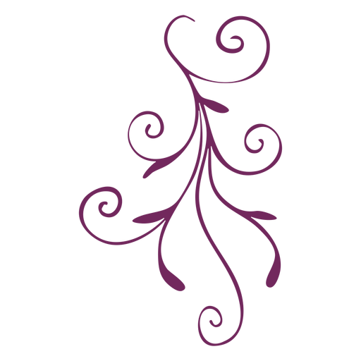 Ornament stroke floral swirling PNG Design