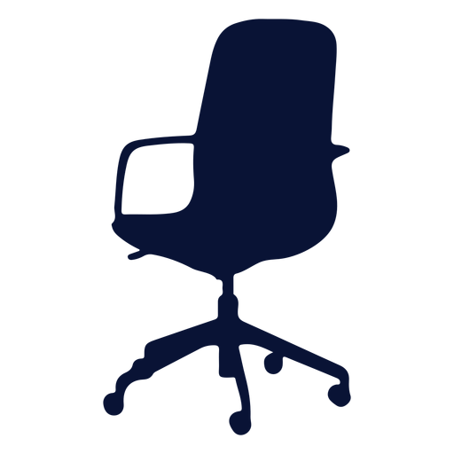 Silueta de oficina pequeña silla Diseño PNG