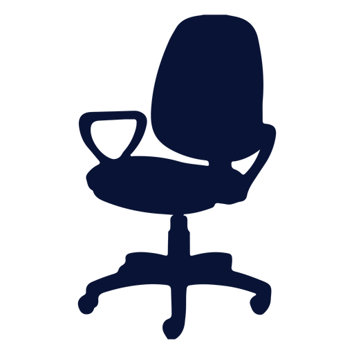 Silueta de silla de oficina peque?a Diseño PNG