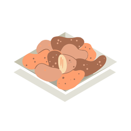 Plate of potatoes isometric PNG Design Transparent PNG