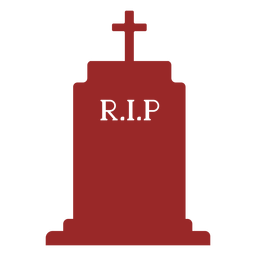 Rip gravestone cross silhouette PNG Design Transparent PNG