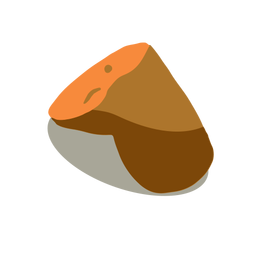 Raw potato half isometric PNG Design