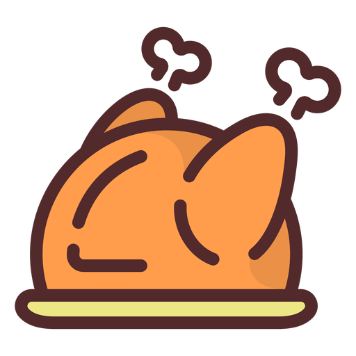 Roasted turkey icon stroke