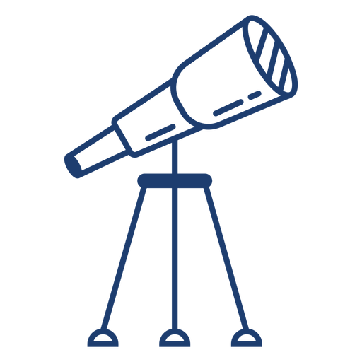 Science telescope stroke PNG Design