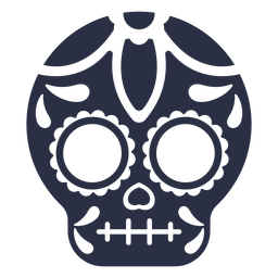Schädel Calavera verziert PNG-Design