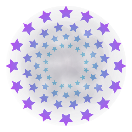 Fuegos artificiales degradado de estrellas Diseño PNG