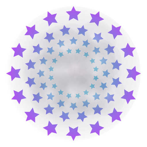 Sterne Gradientenfeuerwerk PNG-Design