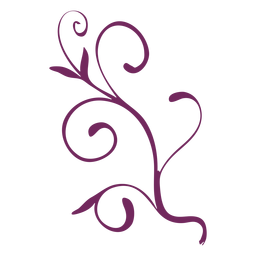 Strichverzierung Blumenwirbel PNG-Design