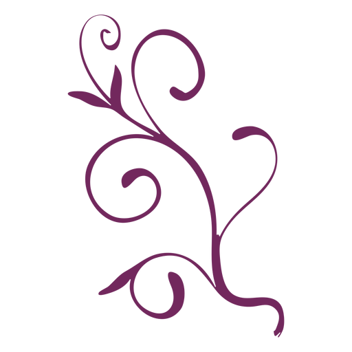 Trazo ornamento floral remolino Diseño PNG