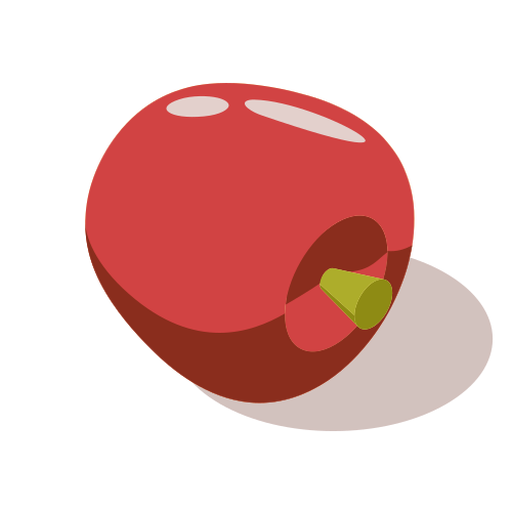 Süße rote Apfelillustration PNG-Design
