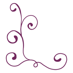 Traço de ornamento floral giratório Desenho PNG