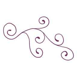 Swirling ornament floral stroke PNG Design