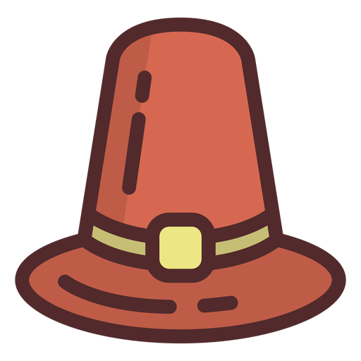 Traço do ícone do chapéu de Ação de Graças Desenho PNG
