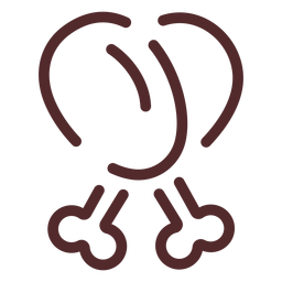 Golpe de piernas de pavo de acción de gracias Diseño PNG