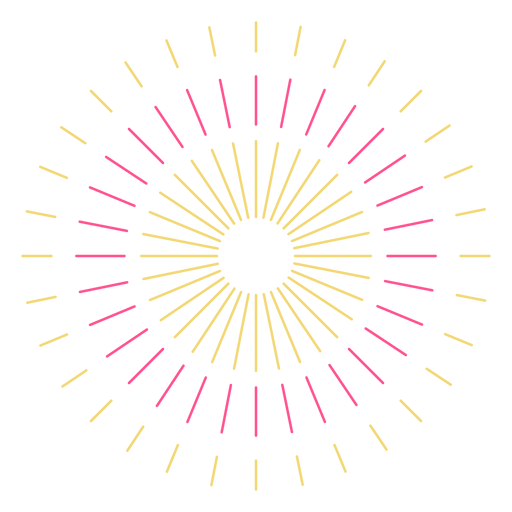 Golpe de fogo de artifício colorido de três anéis Desenho PNG