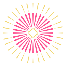 Three ring firework thin sparks stroke PNG Design