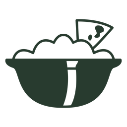 Ícone de silhueta de salsa de tortilla chips Desenho PNG