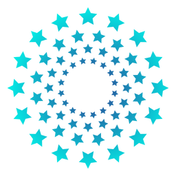 Türkisfarbene Feuerwerksmassensternsteigung PNG-Design