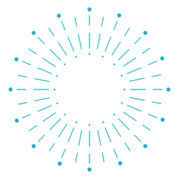 Turquoise firework thin sparks stroke PNG Design