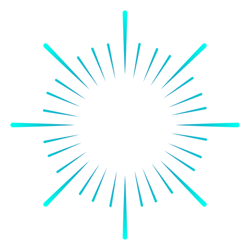 Turquoise ring firework gradient stroke PNG Design