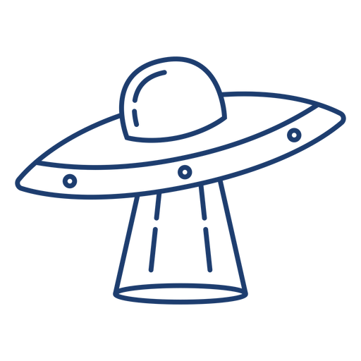 Ufo space ship stroke PNG Design