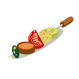 Kebab doner turco de dibujos animados - Descargar vector