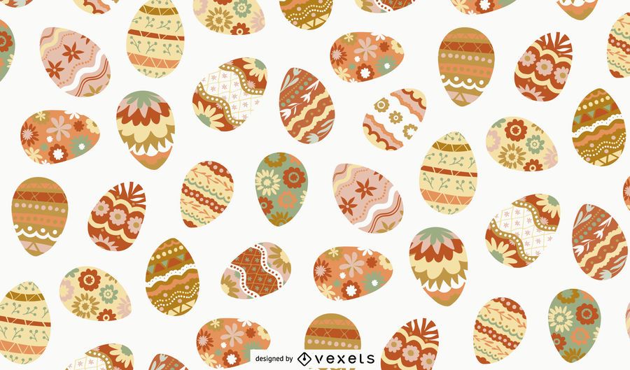 Easter decorated eggs pattern design Easter decorated eggs pattern design