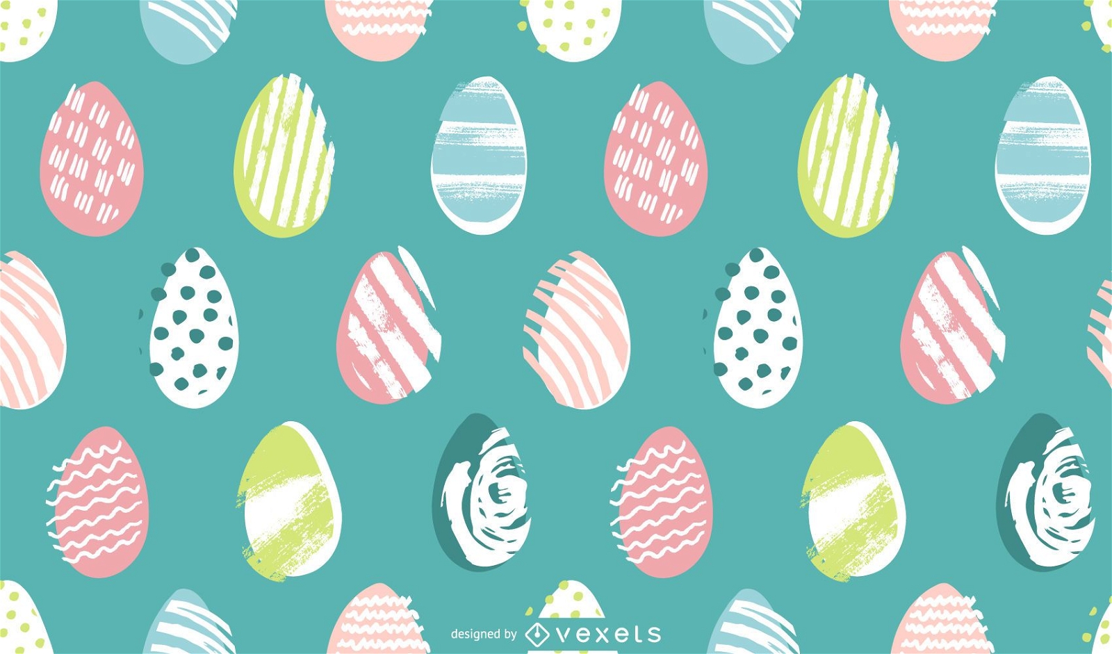 Easter eggs pastel pattern design