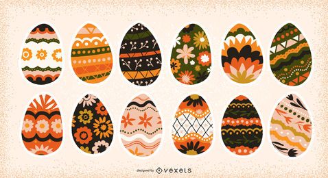 Decorated easter eggs collection Decorated easter eggs collection