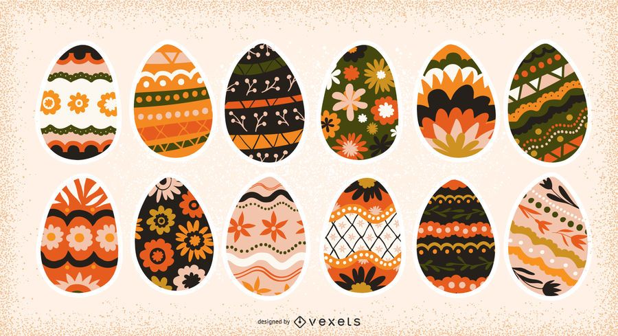Decorated easter eggs collection Decorated easter eggs collection