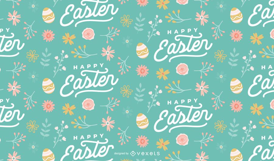 Happy easter eggs pattern design Happy easter eggs pattern design