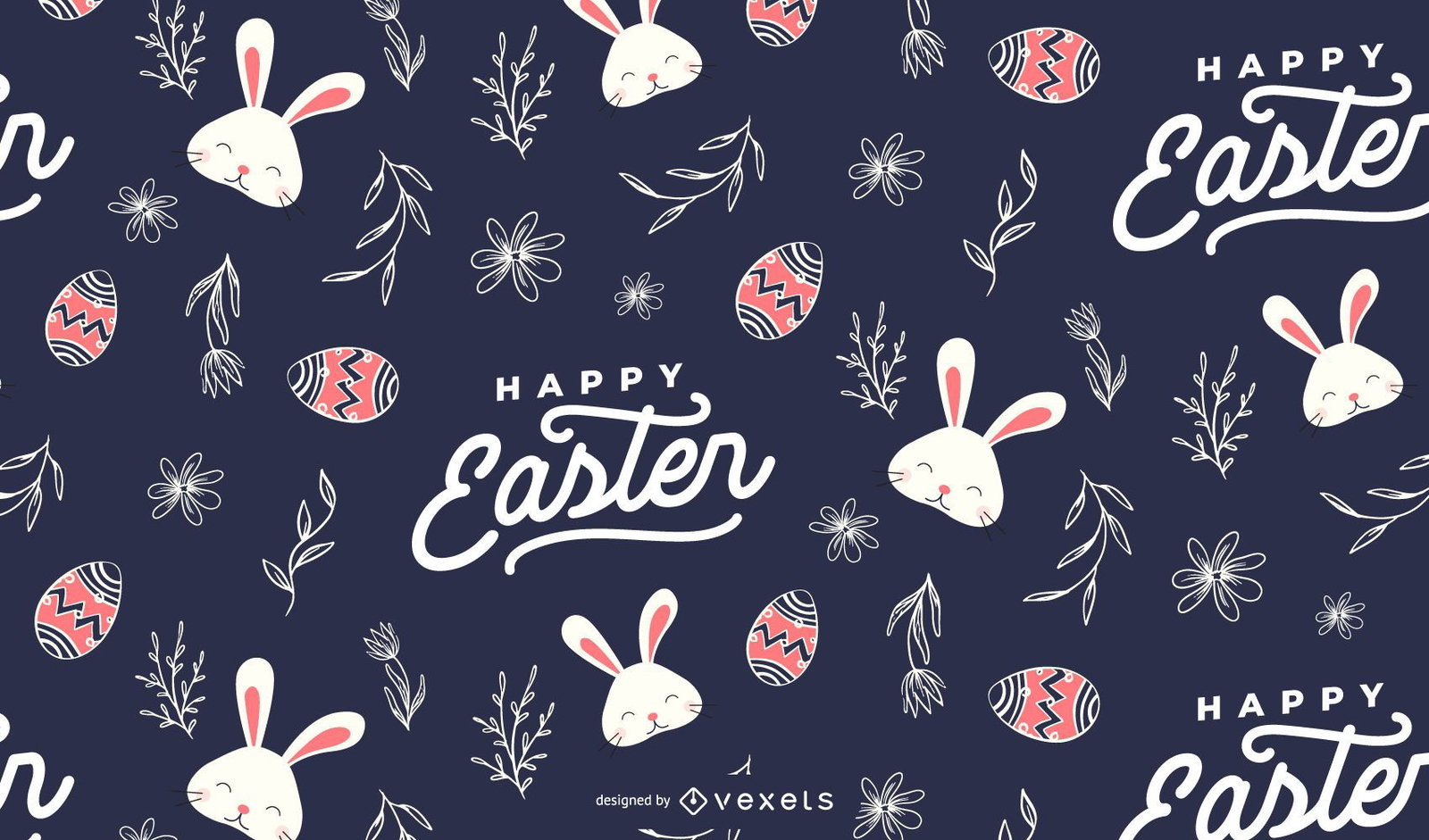 Happy easter hubos design vector download