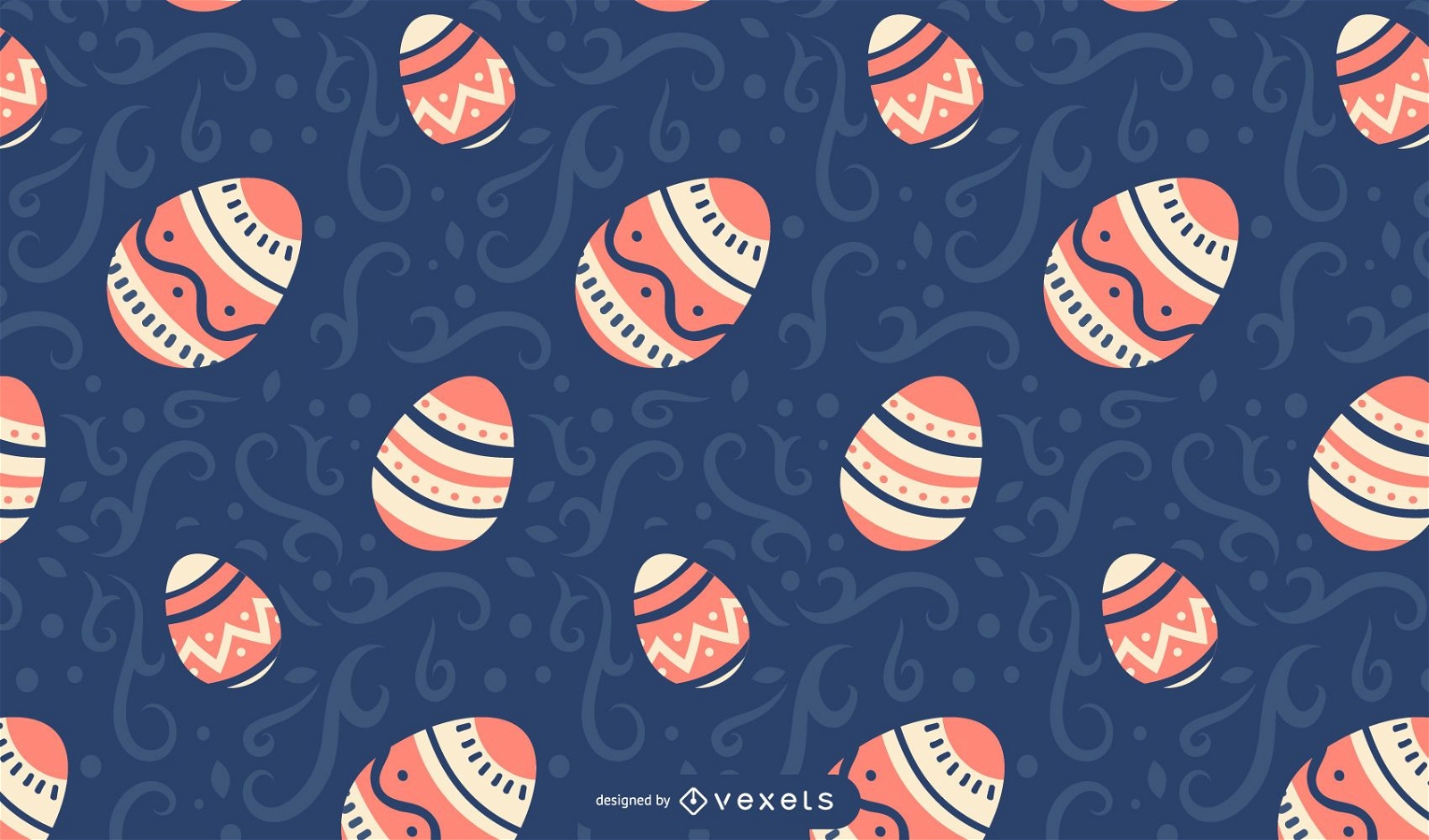 Painted easter eggs pattern
