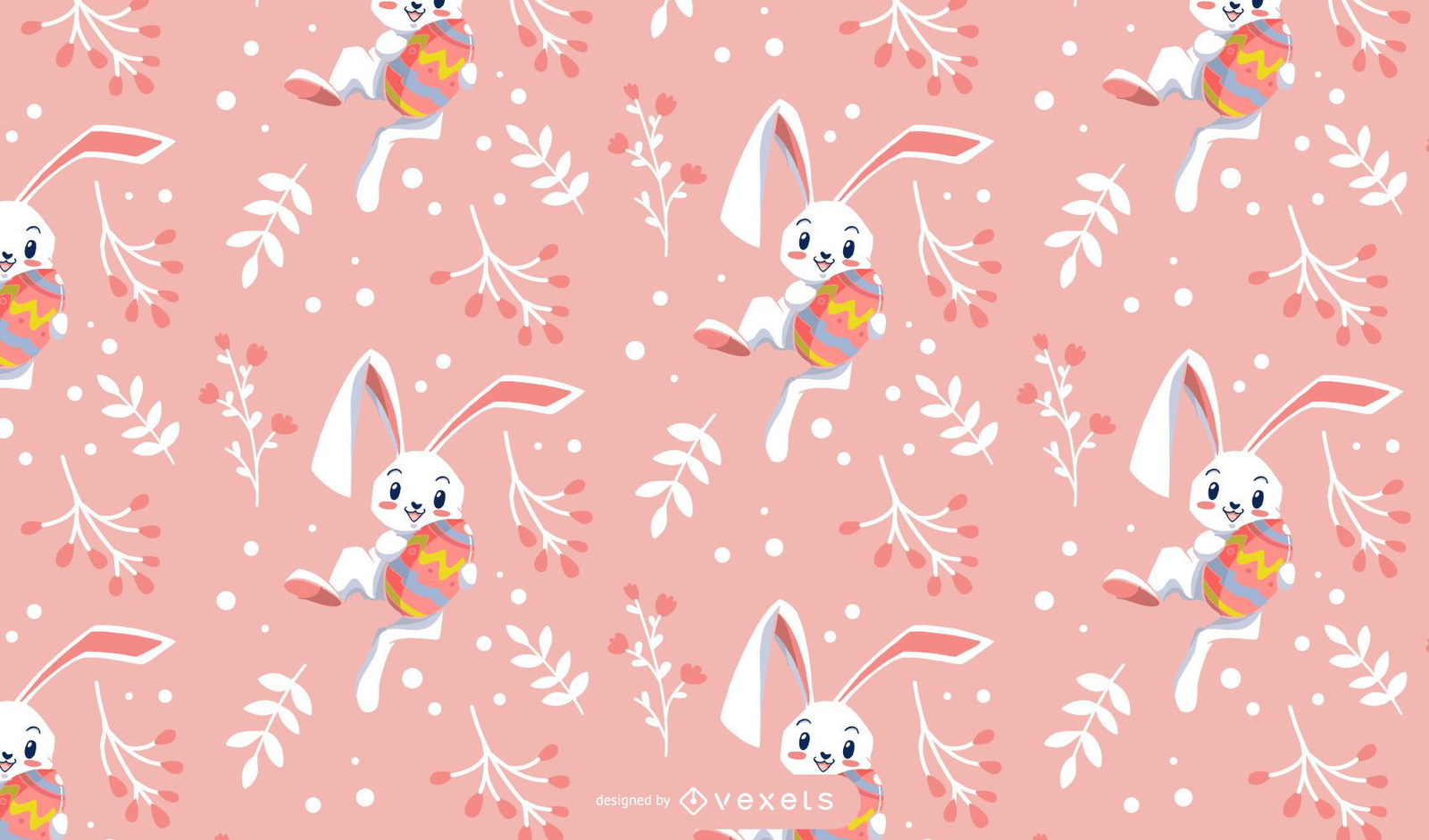 Cute easter rabbit pattern design