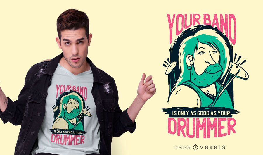 Drummer Quote T-shirt Design Drummer Quote T-shirt Design