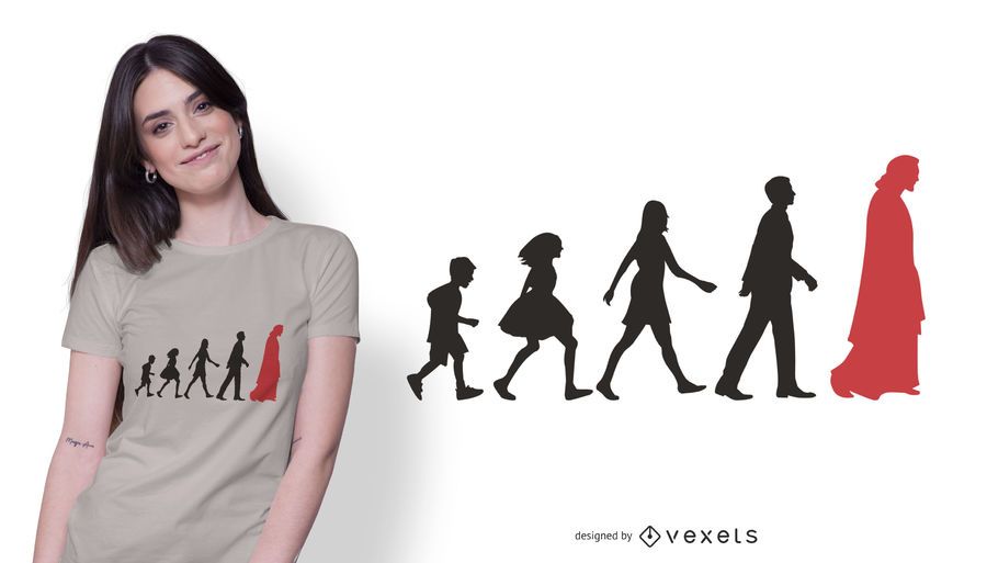 Jesus Leading People T-shirt Design Jesus Leading People T-shirt Design